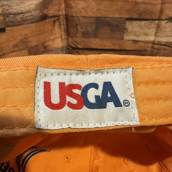 2015 US Open Chambers Bay Golf Hat USGA Member Orange Adjustable Strapback - Picture 7 of 7